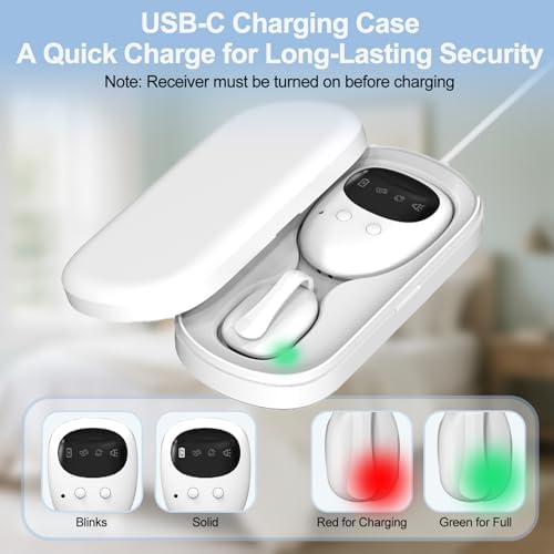 Maxsolve portable USB-C charging case containing both transmitter and receiver units