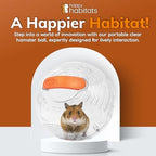Seven inch dwarf hamster ball highlighting the two millimeter ventilation slots.