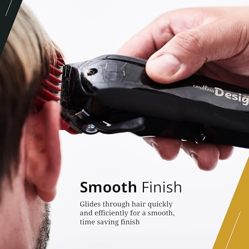 Side profile of the multicolor hair trimmer guards showcasing the stamped length measurements in inches and millimeters.