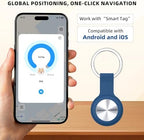 Waterproof smart vehicle locator tucked securely inside a car glove box.