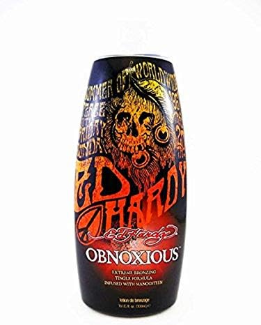Ed Hardy Obnoxious Tingle Tanning Lotion 10 fluid ounces packaging