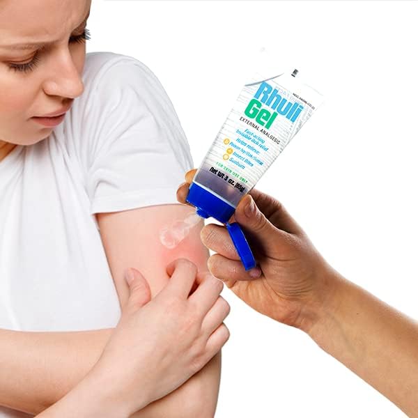 Clear invisible topical analgesic gel being dispensed from the 3 ounce tube