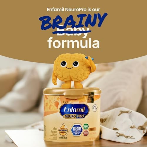 Enfamil NeuroPro milk based powder label displaying ingredients and nutrition facts for baby milk.