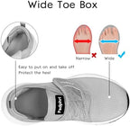 Bottom view of the slip resistant rubber outsole for elderly safety
