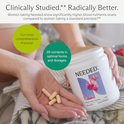 Needed Prenatal Multivitamin capsules nutritional supplement label details