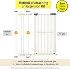 Lumizone sixty one inch high pet gate expansion metal frame close up view