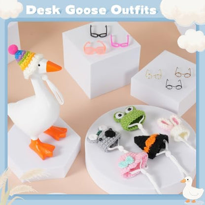 Educational view showing how to attach mini goose clothes