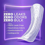 Always Discreet 45 count women postpartum pads with RapidDry core protection
