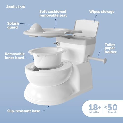 Jool Baby 2-in-1 potty showing wipes storage compartment
