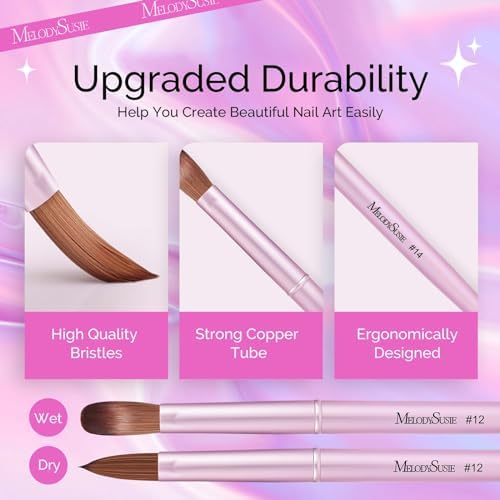 MelodySusie nail brush set with protective caps on
