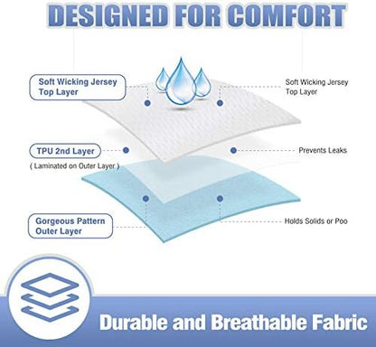 Leekalos adjustable size snap system illustration on infant swim nappies