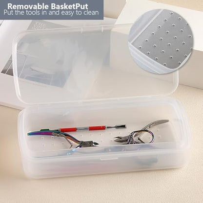 FSpronail disinfection container with removable draining basket