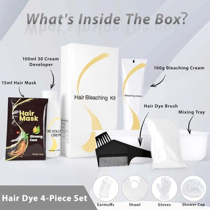 JUANCHI professional hair lightening cream texture showing its thick no drip consistency for easy home application