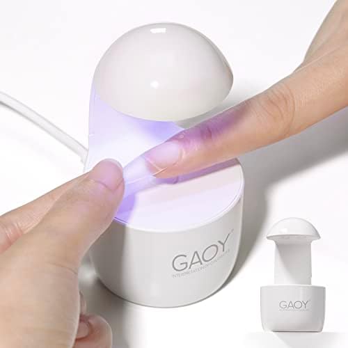 GAOY mini UV light for gel nails in white eggshell design for fast curing
