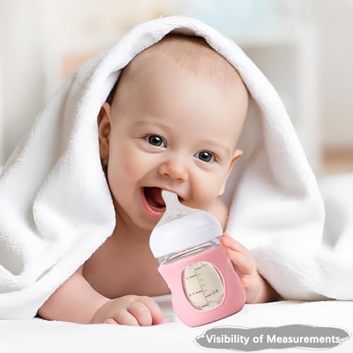 Anti breakage baby bottle holder silicone sleeve detail