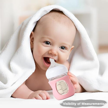 Anti breakage baby bottle holder silicone sleeve detail