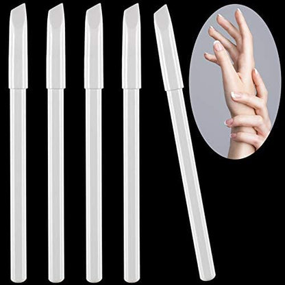 PAGOW portable lightweight nail whitening tools showing the protective caps attached securely.