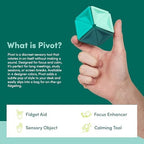 Speks Pivot desk fidget toy sitting on a modern office desk