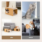 EHEYCIGA Cat Playhouse with included toy ball attachment close up