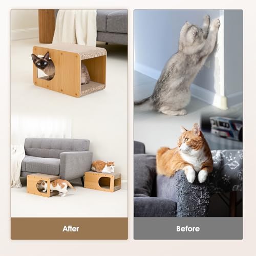 EHEYCIGA Cat Playhouse with included toy ball attachment close up
