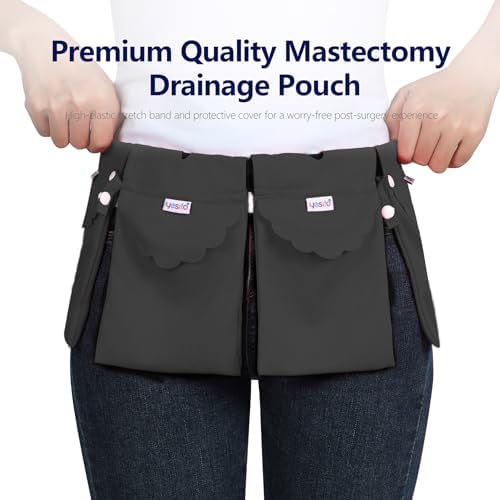 Yesito mastectomy recovery kit showing both the everyday waist belt and the shower mesh pouch