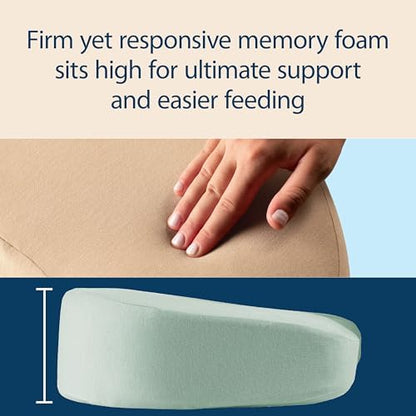 Side profile of Dr. Brown's memory foam nursing pillow