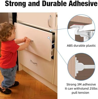 Close up of Pabesim spring-loaded child safety latch mechanism