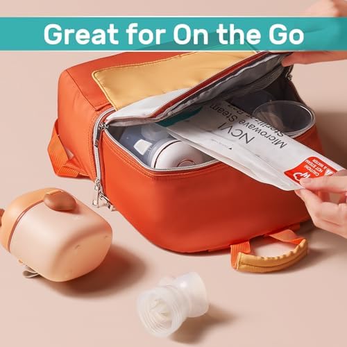 Using NCVI microwave bag to sterilize baby bottles and pacifiers