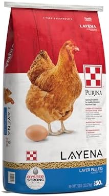 Purina poultry layer feed pellets close up packaging details