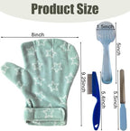 PurrrfectionPet 4 piece pet care kit displaying the stainless steel fine tooth comb