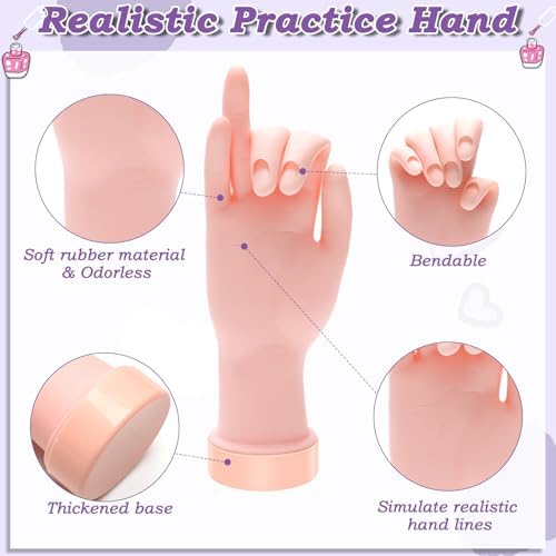Minkissy practice hand kit with nail tips and jelly glue