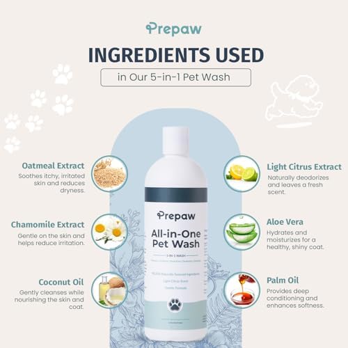 Honest Paws light citrus scent detangling shampoo for soft shiny pet coats