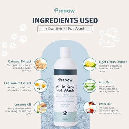 Honest Paws light citrus scent detangling shampoo for soft shiny pet coats