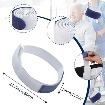 Adjustable hook and loop fastener detail on Sivya catheter straps.