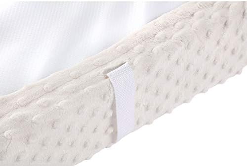 Queness soft plush baby changing pad cover fitted on standard mattress