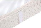 Queness soft plush baby changing pad cover fitted on standard mattress