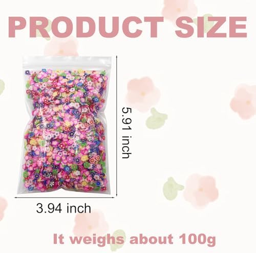 Close up of 100 gram flower polymer clay craft supplies