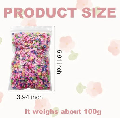 Close up of 100 gram flower polymer clay craft supplies