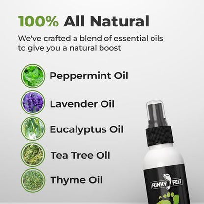 Authentic Funky Feet shoe spray for long lasting footwear freshness.