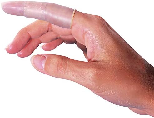 Flents protective finger cots laid out to showcase the durable latex material.