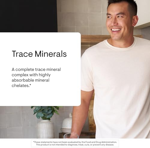 Thorne Trace Minerals supplement label highlighting zinc boron and selenium ingredients.