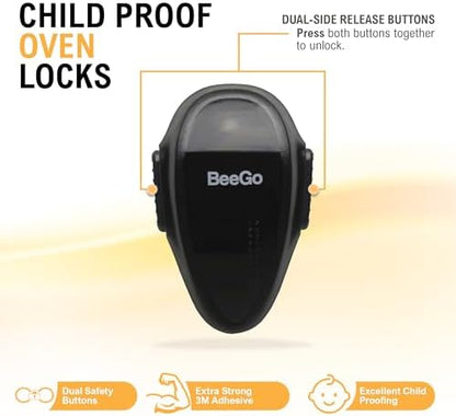 Close up of BeeGo heat resistant oven door safety lock