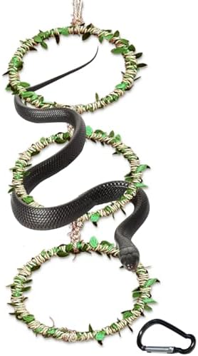 Snake Climbing Rings for Ball Python- Enclosure Accessories - Reptile Habitat Decor, Climbing Branches & Bedding for Ball Python, for Corn Snake Enhancement Ring Toys - Image 2