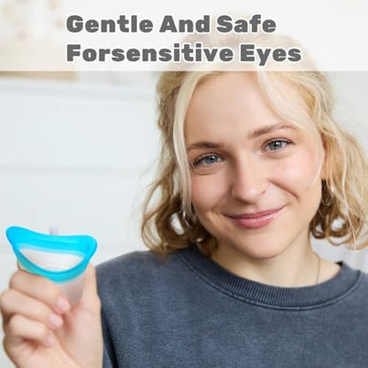 Travel-friendly eye wash cleaner set with protective carrying box.