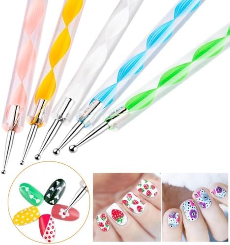 Close up of stainless steel dotting tool tips