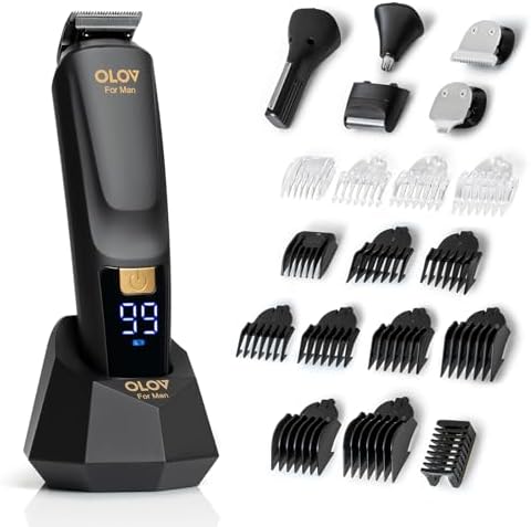 OLOV Titan 1.0 trimmer with 6 attachment heads