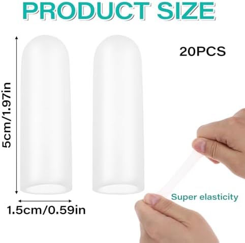 Close up of breathable silicone finger protectors with air holes worn on hand
