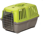 MidWest Spree hard-sided pet carrier green side profile highlighting ventilation slots