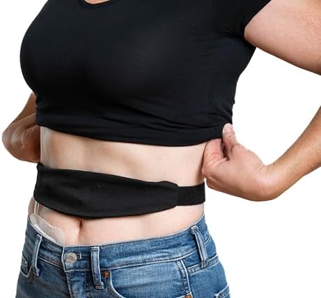 Stickman Tuck-Away peritoneal dialysis clothing accessory displaying the adjustable D-ring fastening strap.