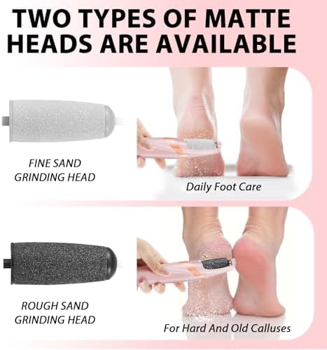 Portable electronic foot file being charged with the included USB cable.